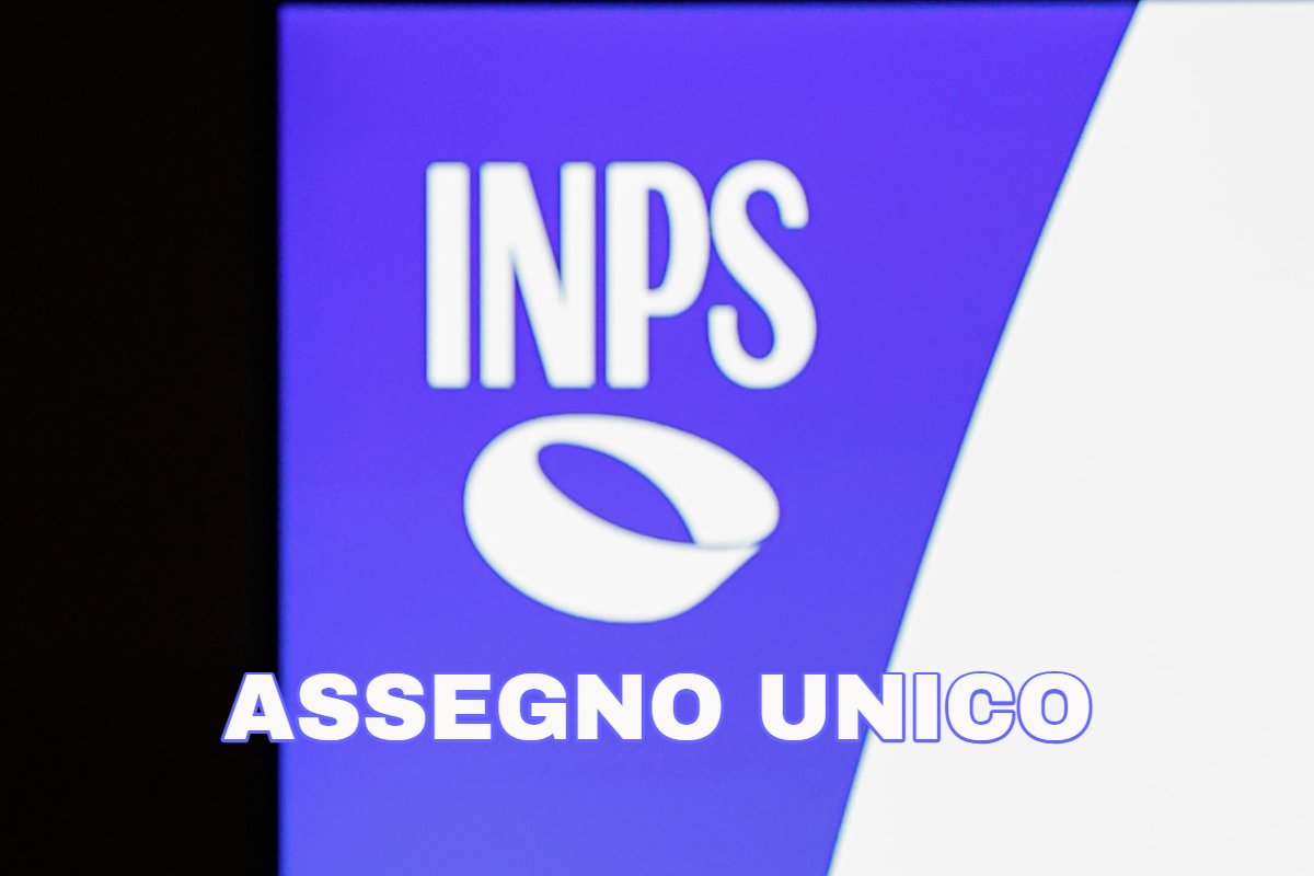 LOgo INPS e scritta "assegno unico"