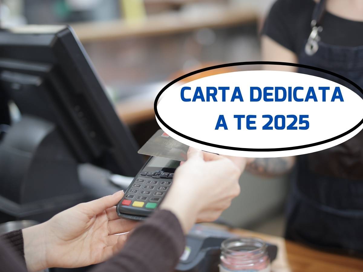 Pagamento carta supermercato scritta Carta dedicata a te