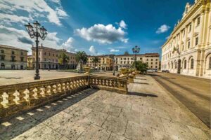 vista della piazza di Sassari